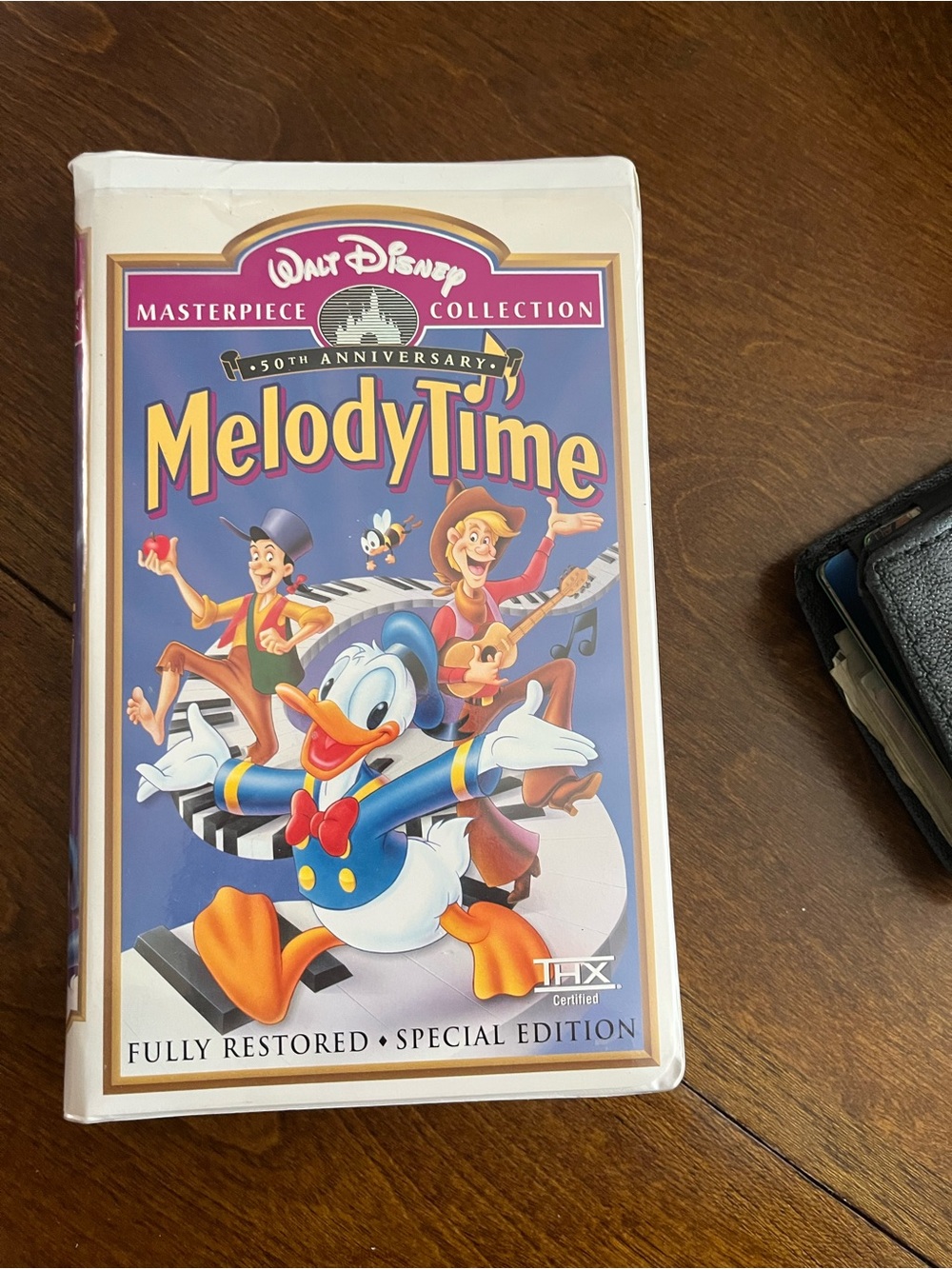 Disney Melody Time VHS Cover - Blue, White, Red, Yellow